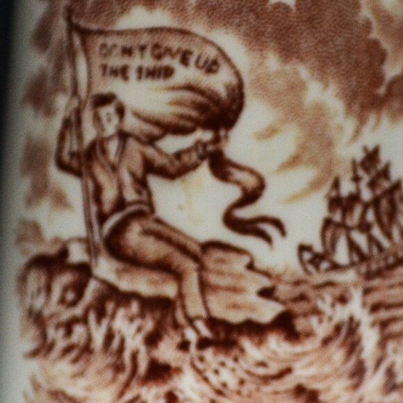 Vintage Alfred Meakin Fair Winds Salt And Pepper Shakers Nautical Patriotic - Picture 7 of 8